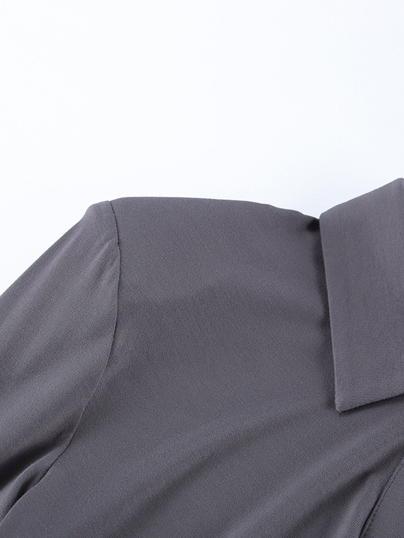 Padded Shoulder Cowl Neck Top