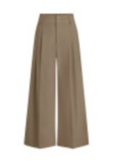High Waisted Pleated Wide Leg Trousers