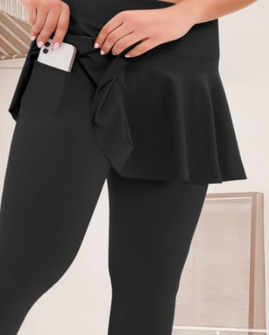 High Waisted Skirted Athletic Leggings