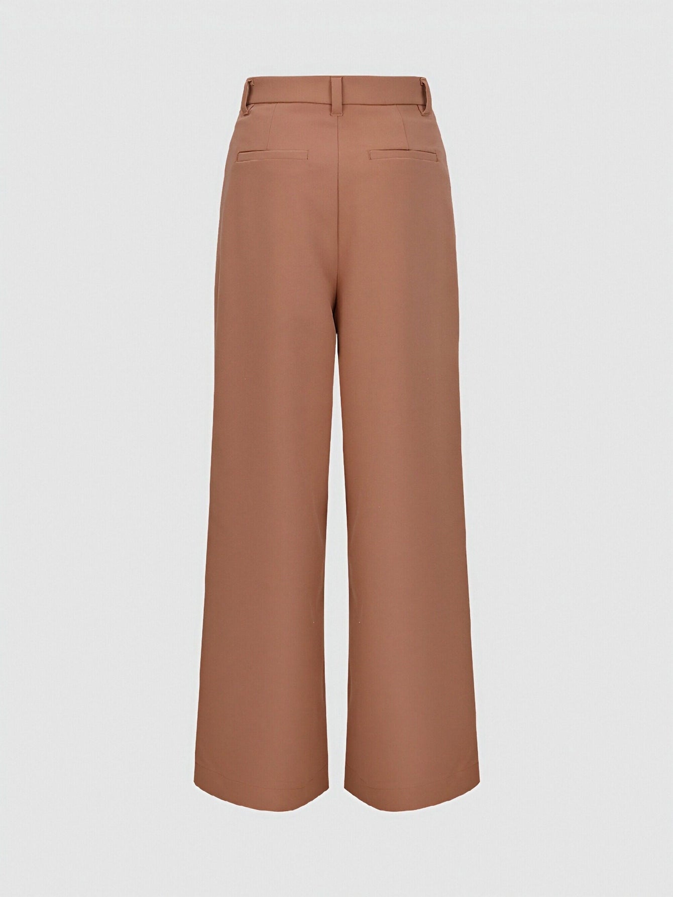 Urban Revivo Wide-Leg Loose Pants-Peach