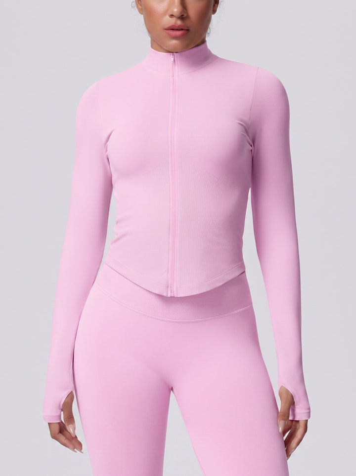 Seamless Fitted Thumbhole Athletic Jacket