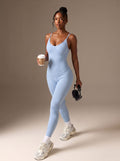 Seamless Ribbed Sculpting Yoga Jumpsuit