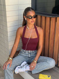 Seamless Ribbed Halter Bodysuit
