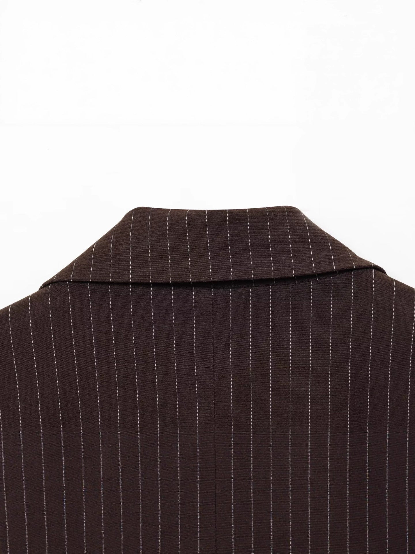 Oversized Pinstripe Double Breasted Blazer Jacket