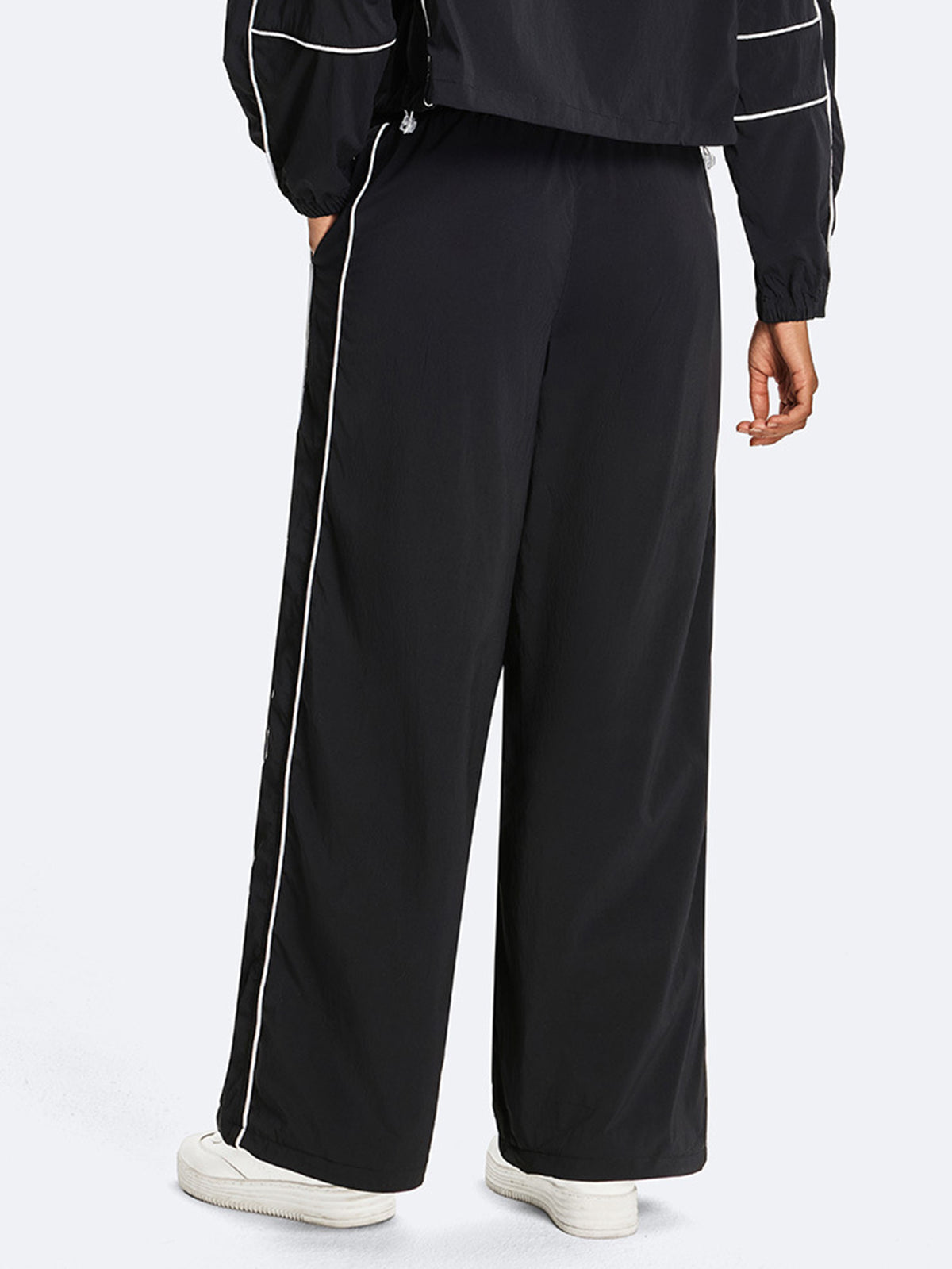 High Waisted Piping Sporty Jogger Pants