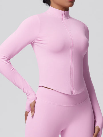 Seamless Fitted Thumbhole Athletic Jacket
