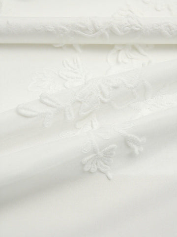 Urban Revivo Floral Embroidered Tie Neck Sleeveless Overhead Shirt