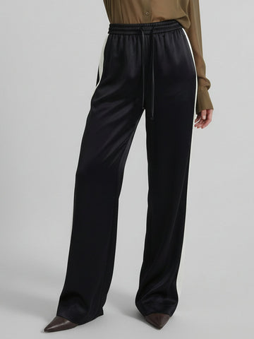 Contrast Drawstring Waist Trousers