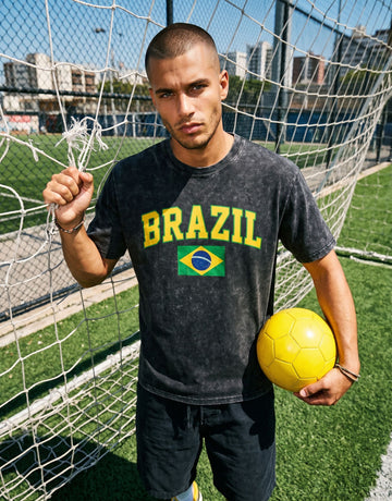World Cup 2026 Vintage Acid Wash Brazil  T-Shirt