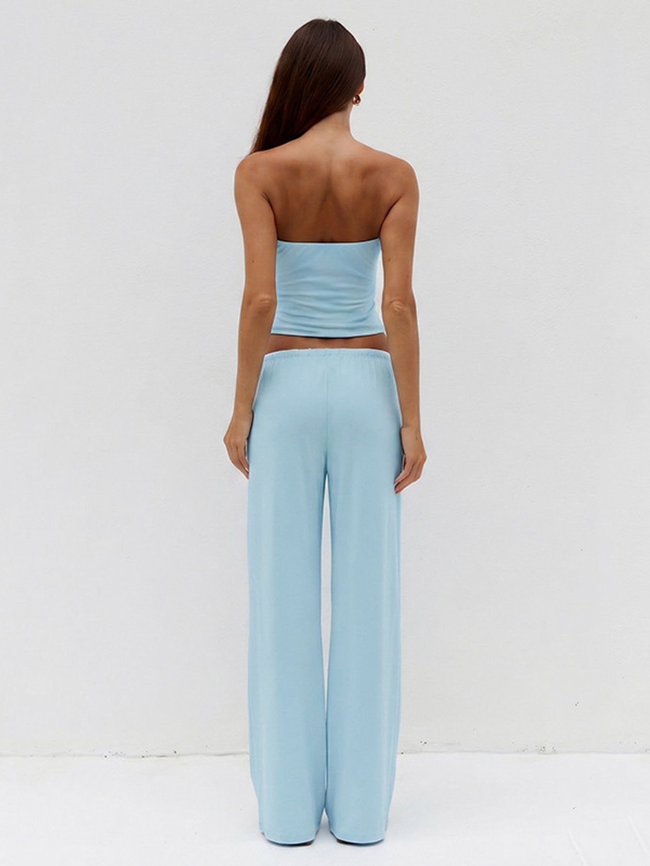 Seamless Strapless Lounge Pants Set