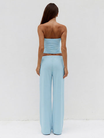 Seamless Strapless Lounge Pants Set