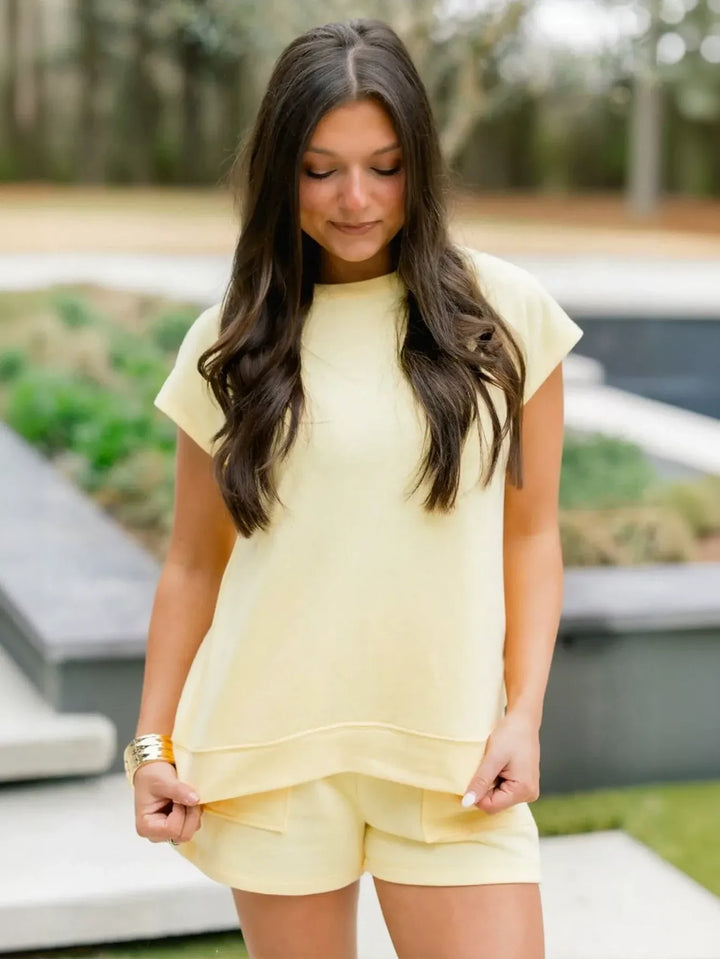 Cozy Knit Casual Short Set