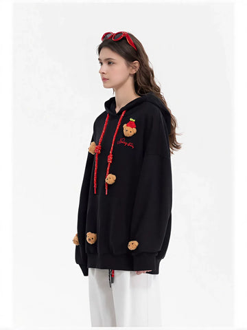 Cute Teddy Bear Graphic Hoodie