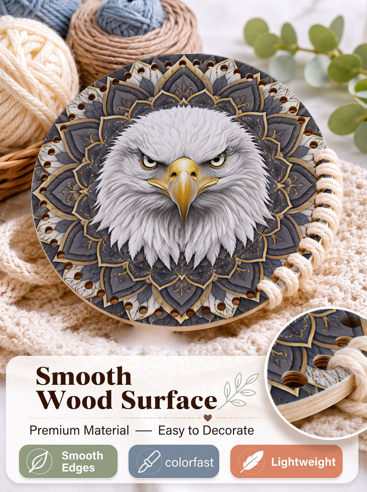 Eagle Mandala Graphic Crochet Basket Bottom