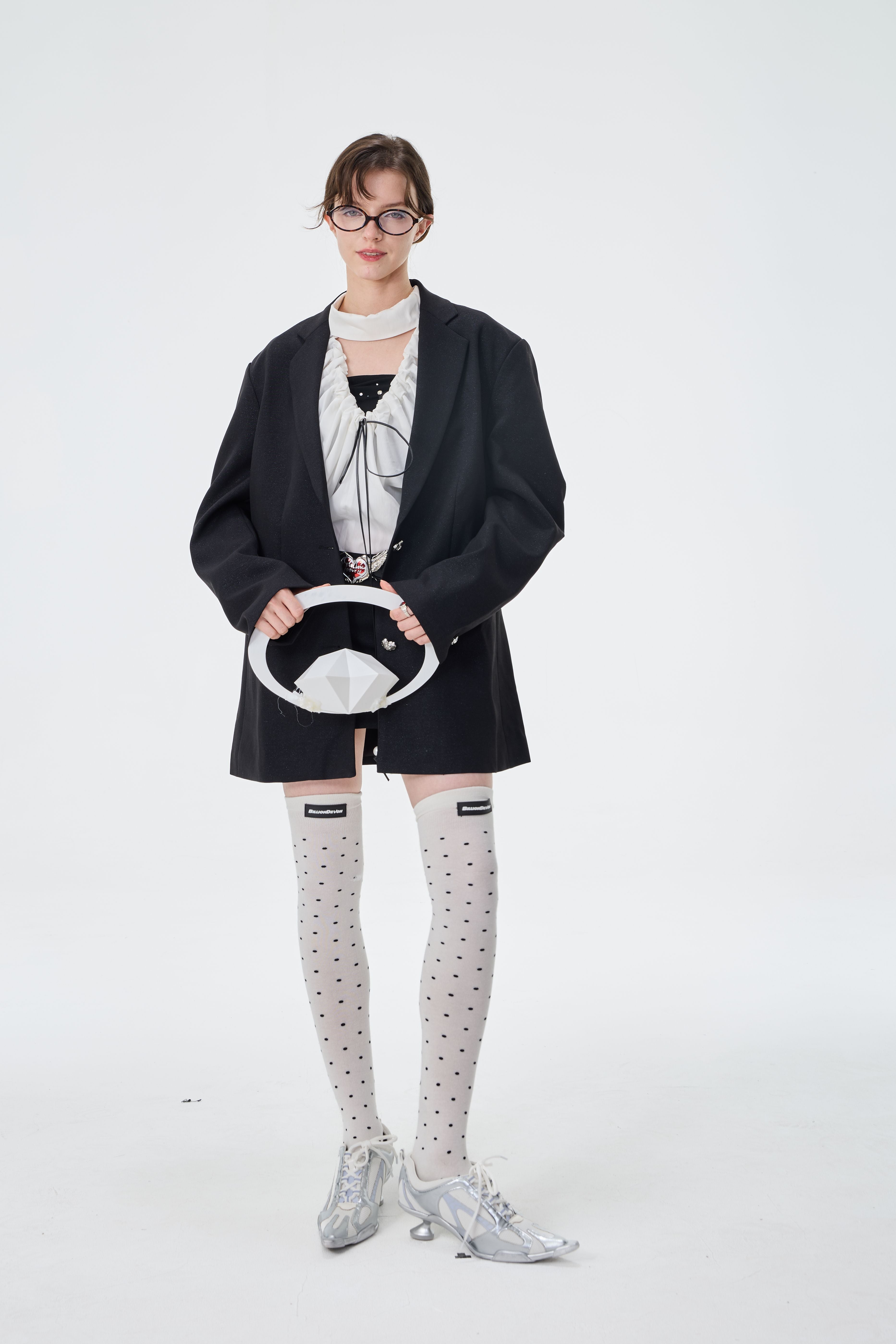 Oversized Relaxed Fit Black Blazer Jacket