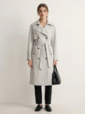 Classic Double Breasted Belted Trench Coat