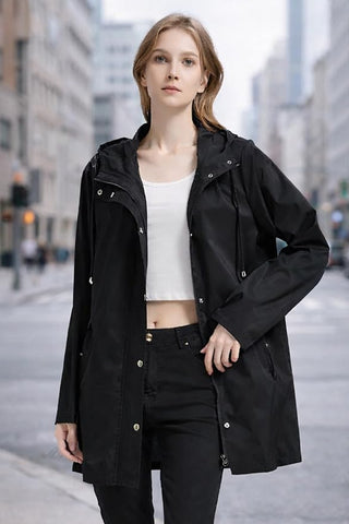 Waterproof Hooded Lightweight Rain Jacket