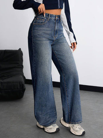 High Waisted Wide Leg Jeans