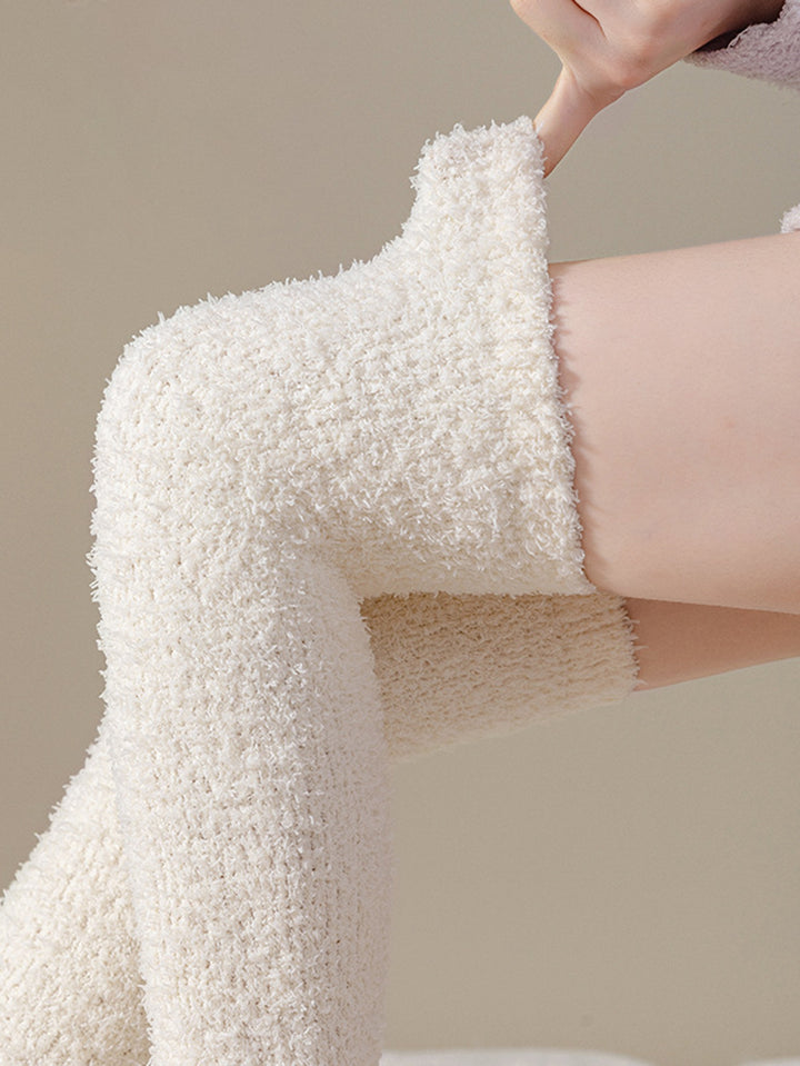 Cozy Plush Over The Knee Socks