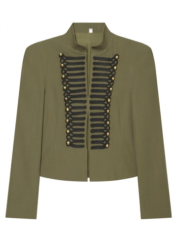 Military Inspired Button Detail Jacket