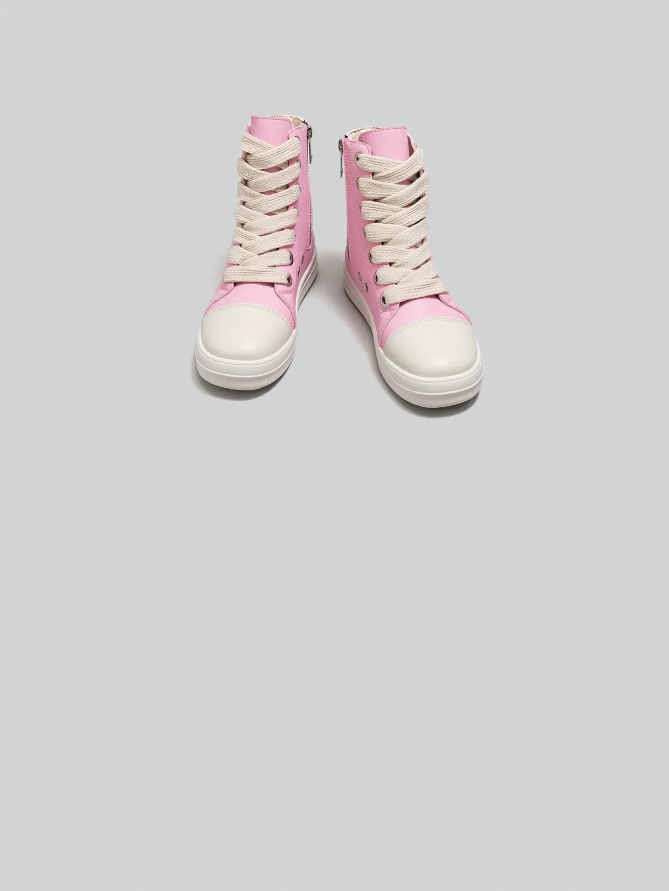Pink High Top Zipper Sweet Sneakers