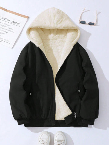 Reversible Oversized Faux Fur Puffer Jacket