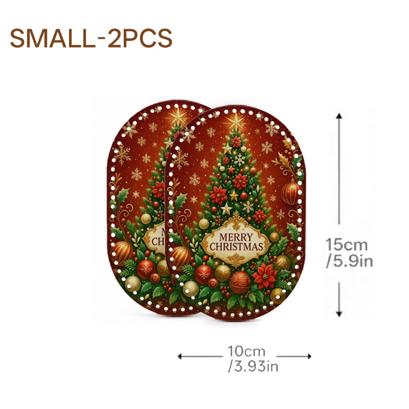 MERRY CHRISTMAS Wooden Basket Bottom
