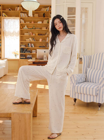 Soft Floral Cotton Pajama Set