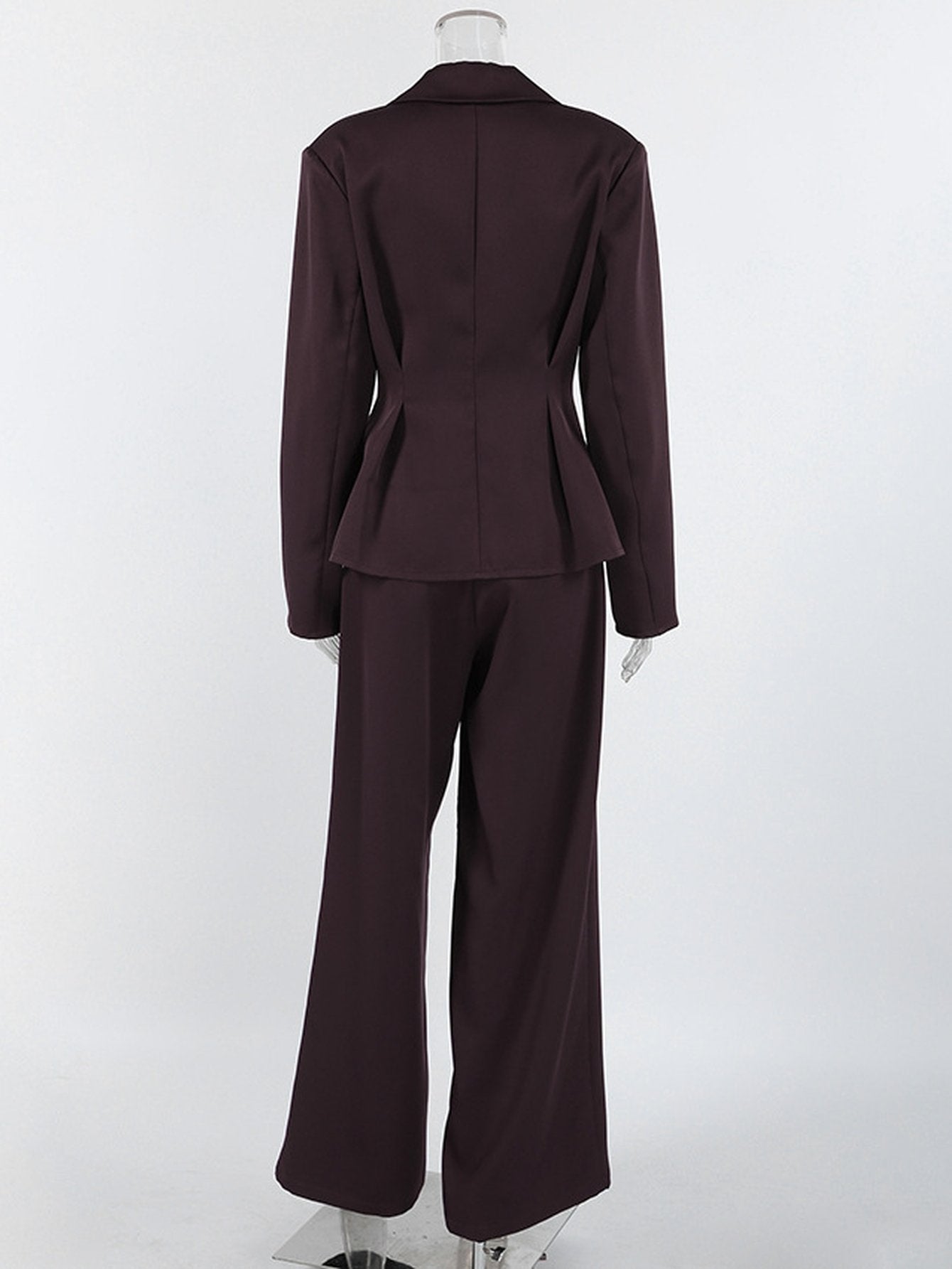 Tailored Peplum Wide Leg Pant Set