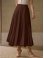 High Waisted Flowy Midi Skirt