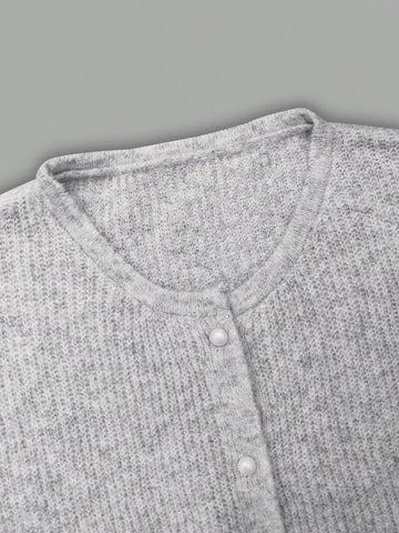 Soft Brushed Button Front Cardigan