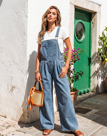 Classic Blue Relaxed Fit Denim Overalls