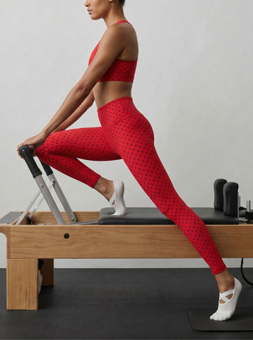 High Waisted Polka Dot Yoga Leggings