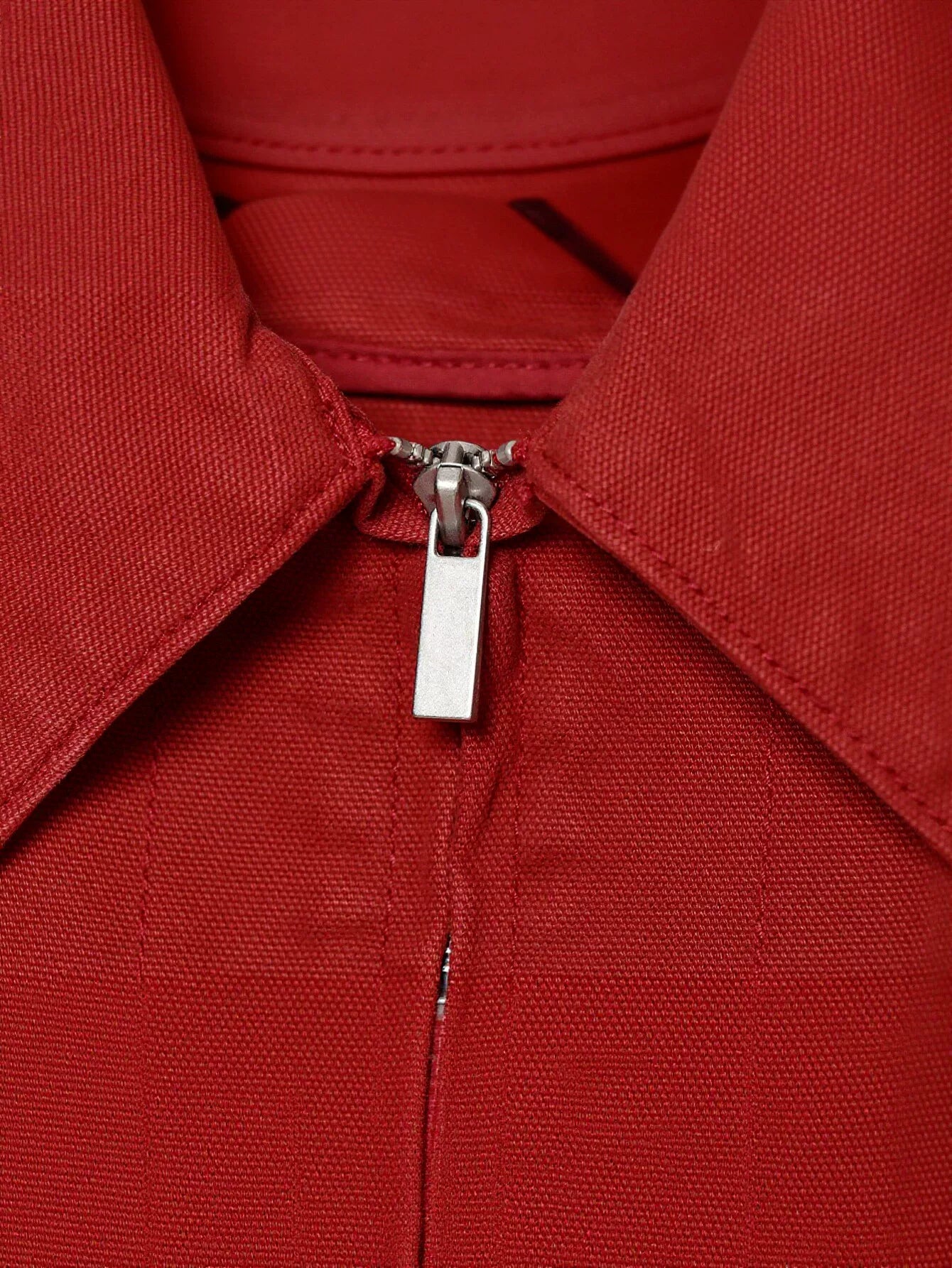 Oversized Zip Up Canvas Jacket