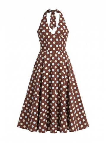 Shilpi Tripathi's Polka Dot Print Midi Dress