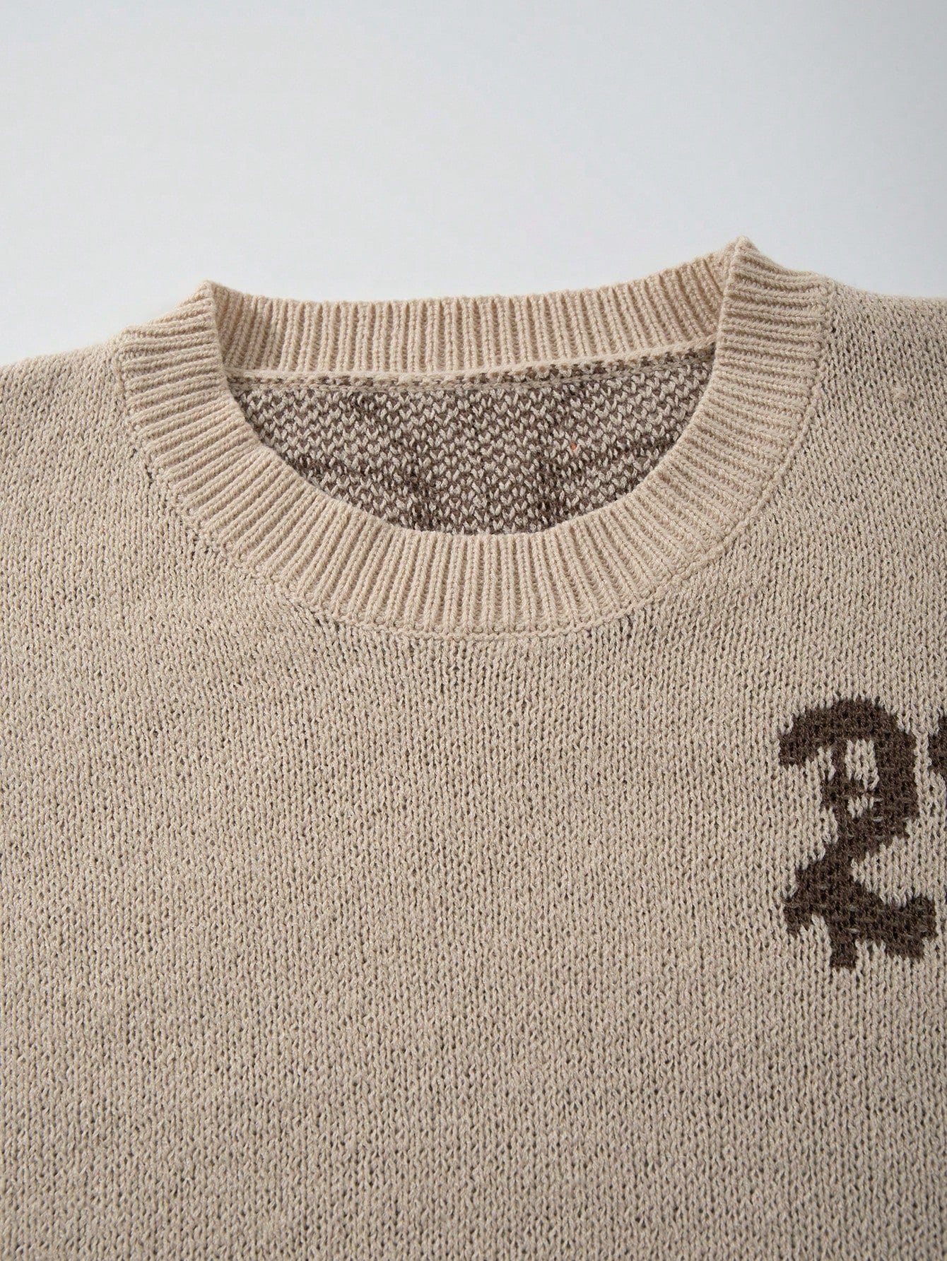 Oversized Grunge Cross Graphic Knit Sweater