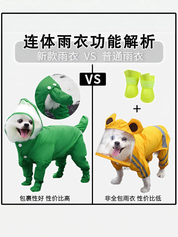 Waterproof Full Body Dog Raincoat