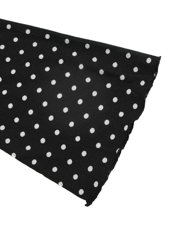 Polka Dot Lace Trim Mini Dress