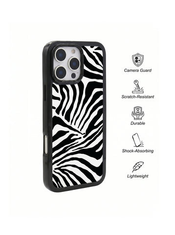 Black White Zebra Clear Acrylic Phone Case