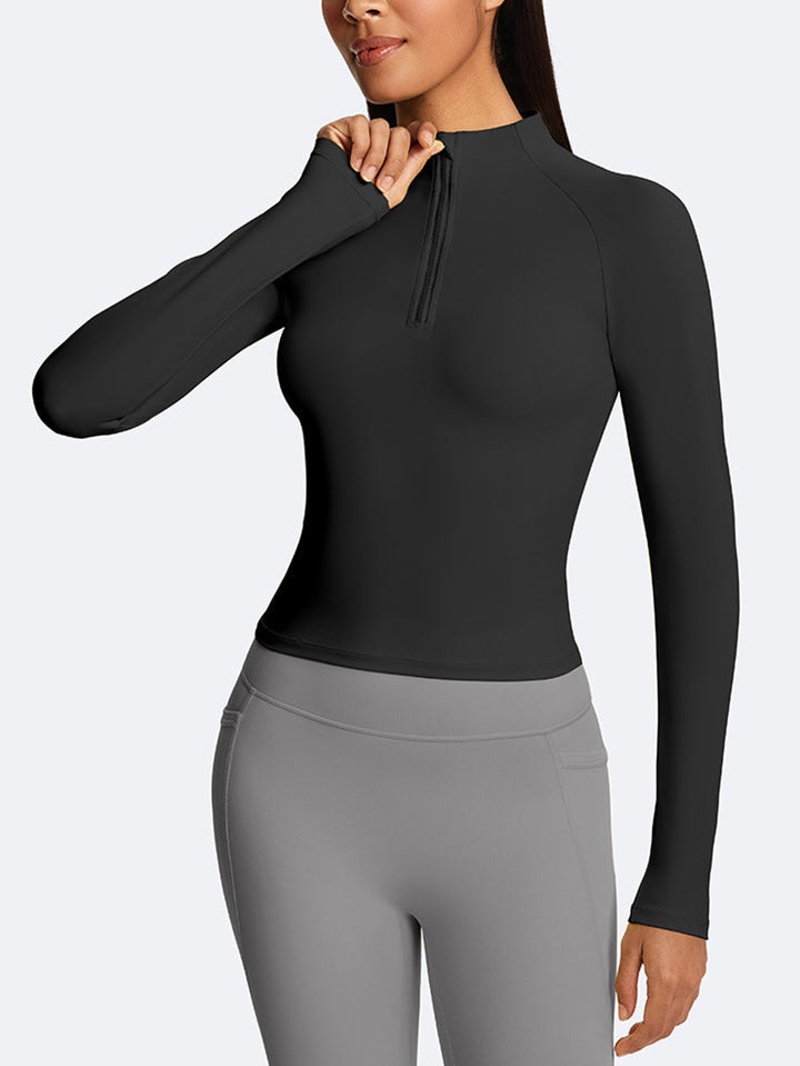 Slim Fit Half Zip Yoga Jacket
