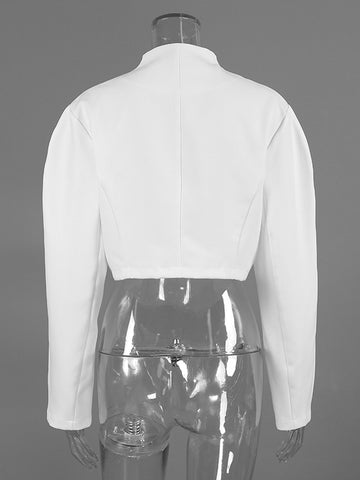 Minimalist Cropped Structured Jacket