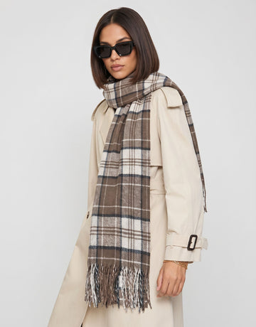 Cozy Plaid Oversized Winter Scarf