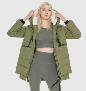 Fleece Lined Hooded Puffer Jacket