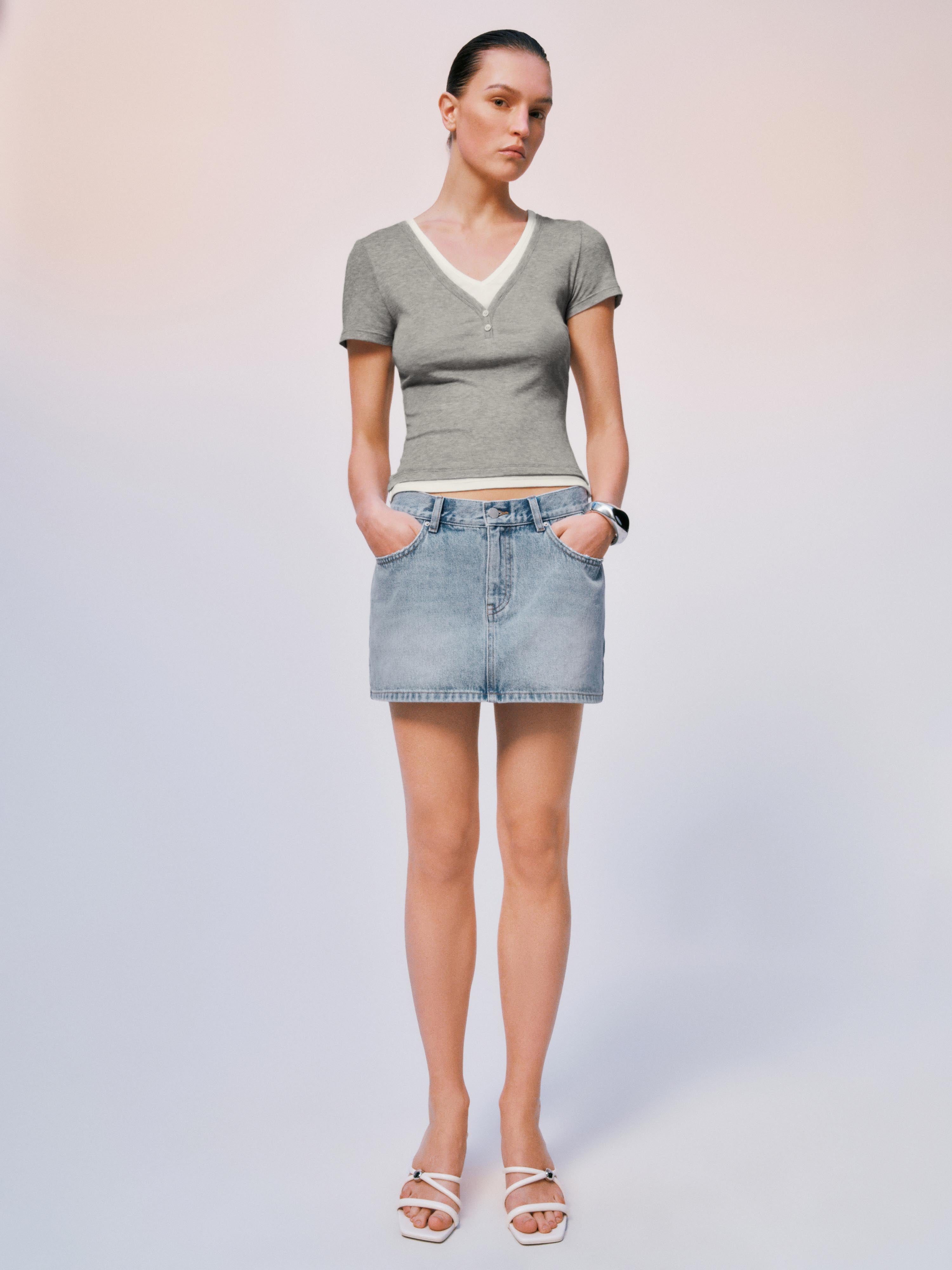 Denim Mini Skirts