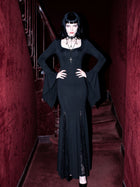 Gothic Flare Sleeve Lace Maxi Dress