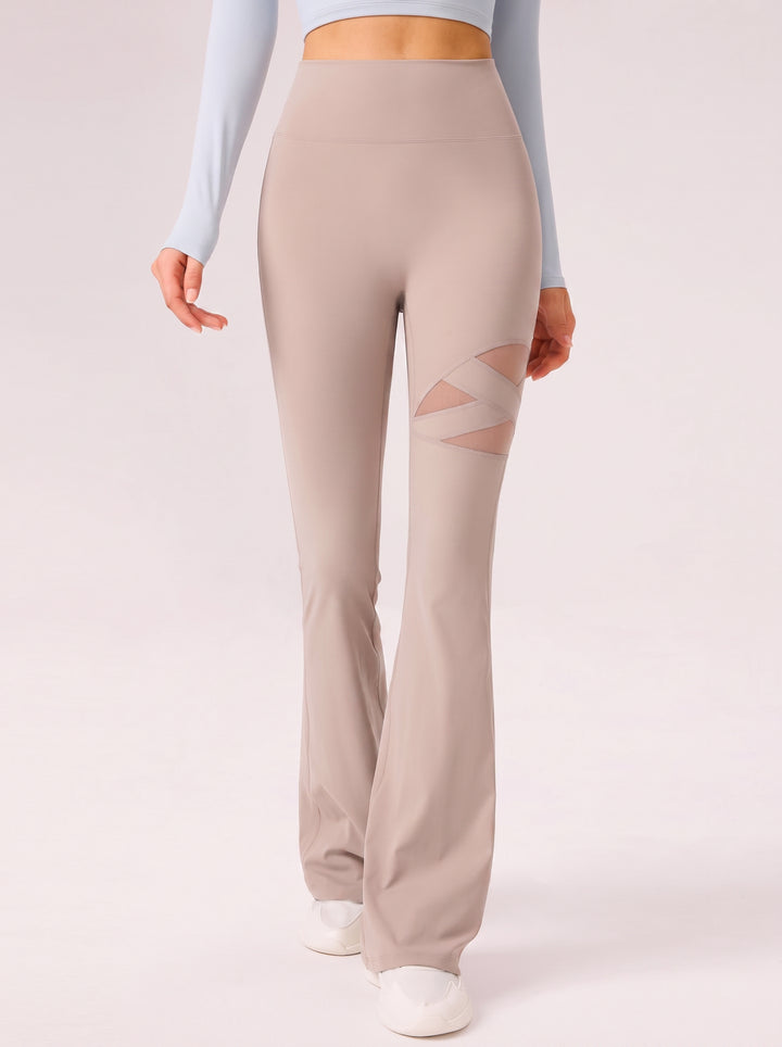 High Waisted Cutout Flare Yoga Pants
