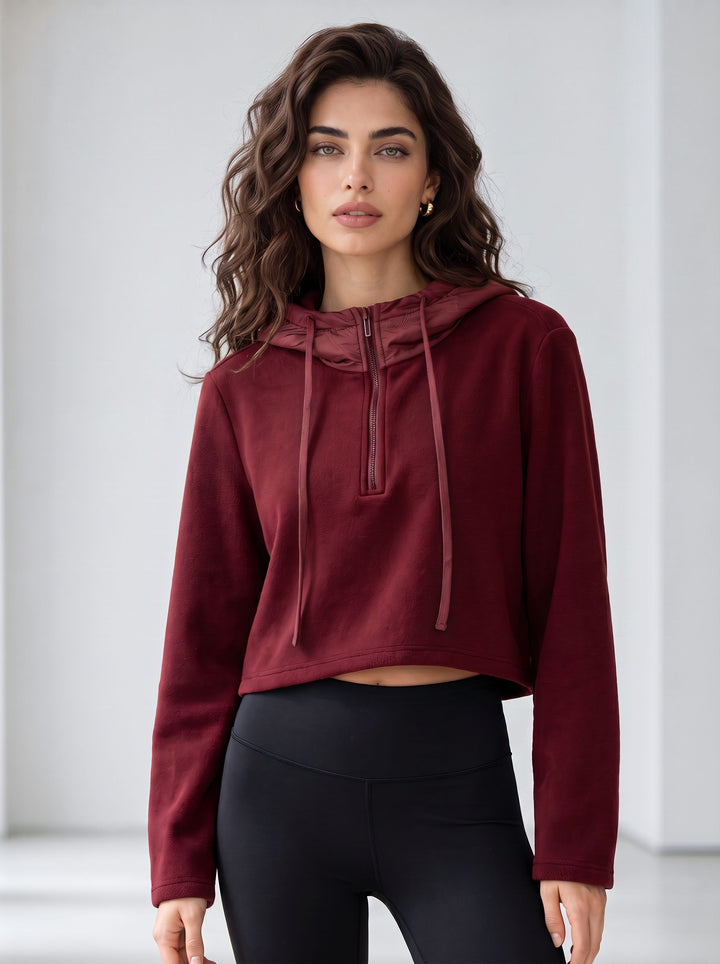 Cozy Fleece Quarter Zip Hoodie