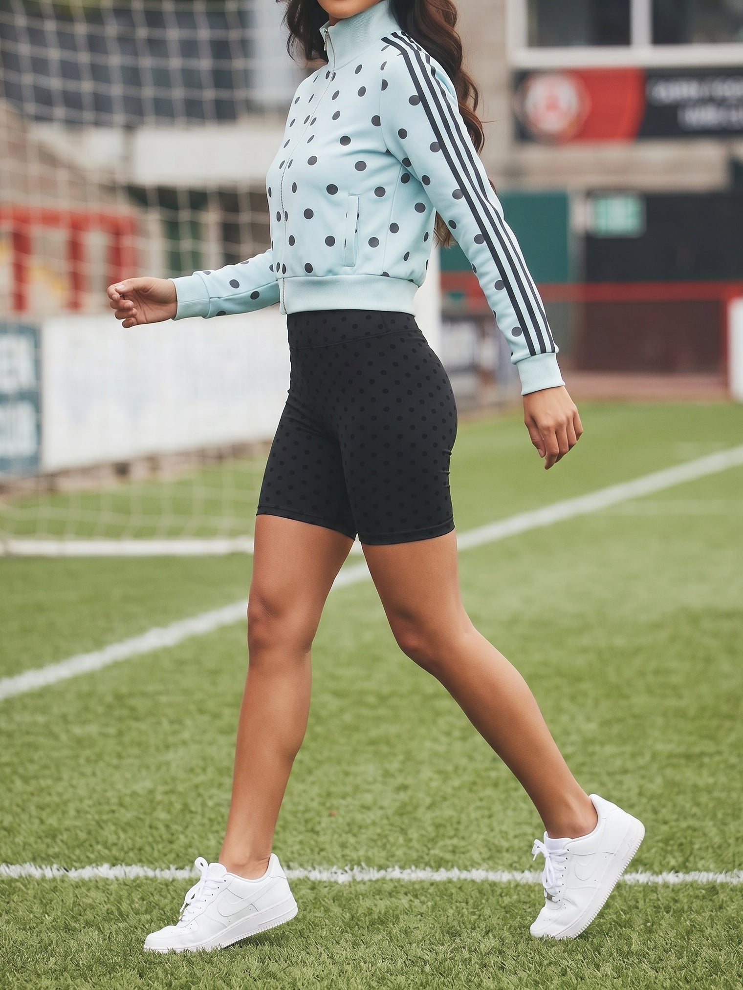High Waisted Polka Dot Yoga Shorts