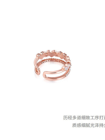 Dainty Heart Adjustable Statement Ring