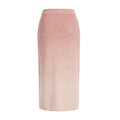 Shimmer Ombre High Waisted Knit Skirt